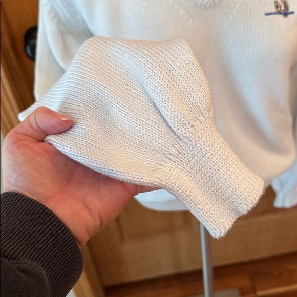 LADY PICKERING Vintage 1960s Light Blue Golf Sweater V-Neck Country Club Knit - Picture 5 of 10